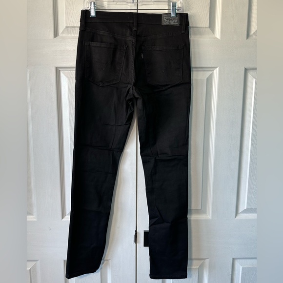 Levi's 311 Shaping Skinny Mid Rise Tummy Slimming Black Denim Jeans 29 - Picture 8 of 9